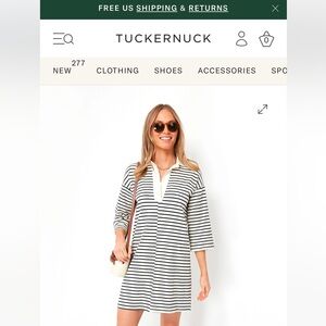 Tuckernuck Black and White Striped Mini Dress